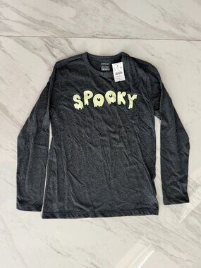 NWT Crewcuts Glow in the Dark Spooky Long Sleeve Shirt Size L Youth
